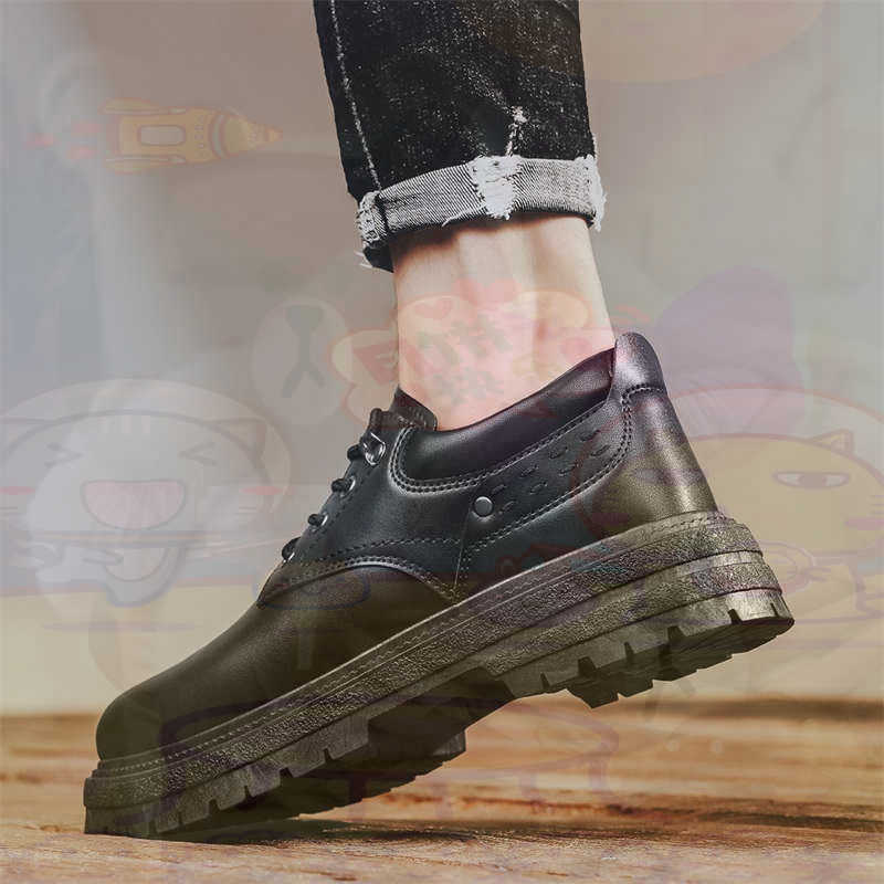 Streetwear Brand Kit - Dunkles Naturleder, modische Turnschuhe, Tennis-Herren-Turnschuhe, modische