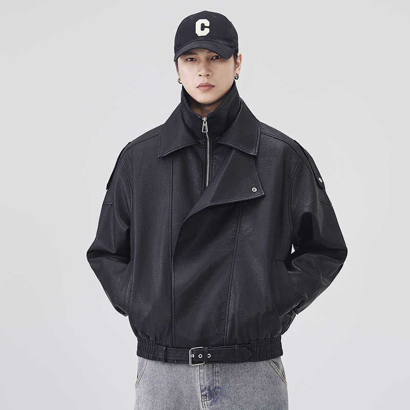 Streetwear Brand Clothing - Herbst Winter Leder Jacke Männer Streetwear