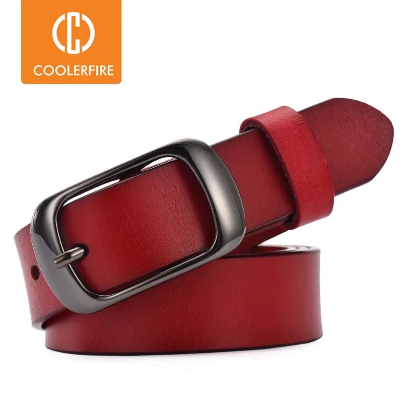 Off White Belt - Damen Gürtel aus echtem Leder, lässiger