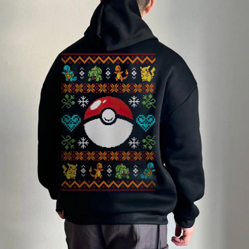 Schwarzes, übergroßes 4XL Pok  – Streetwear Brand Y2K Bewertung und Preis